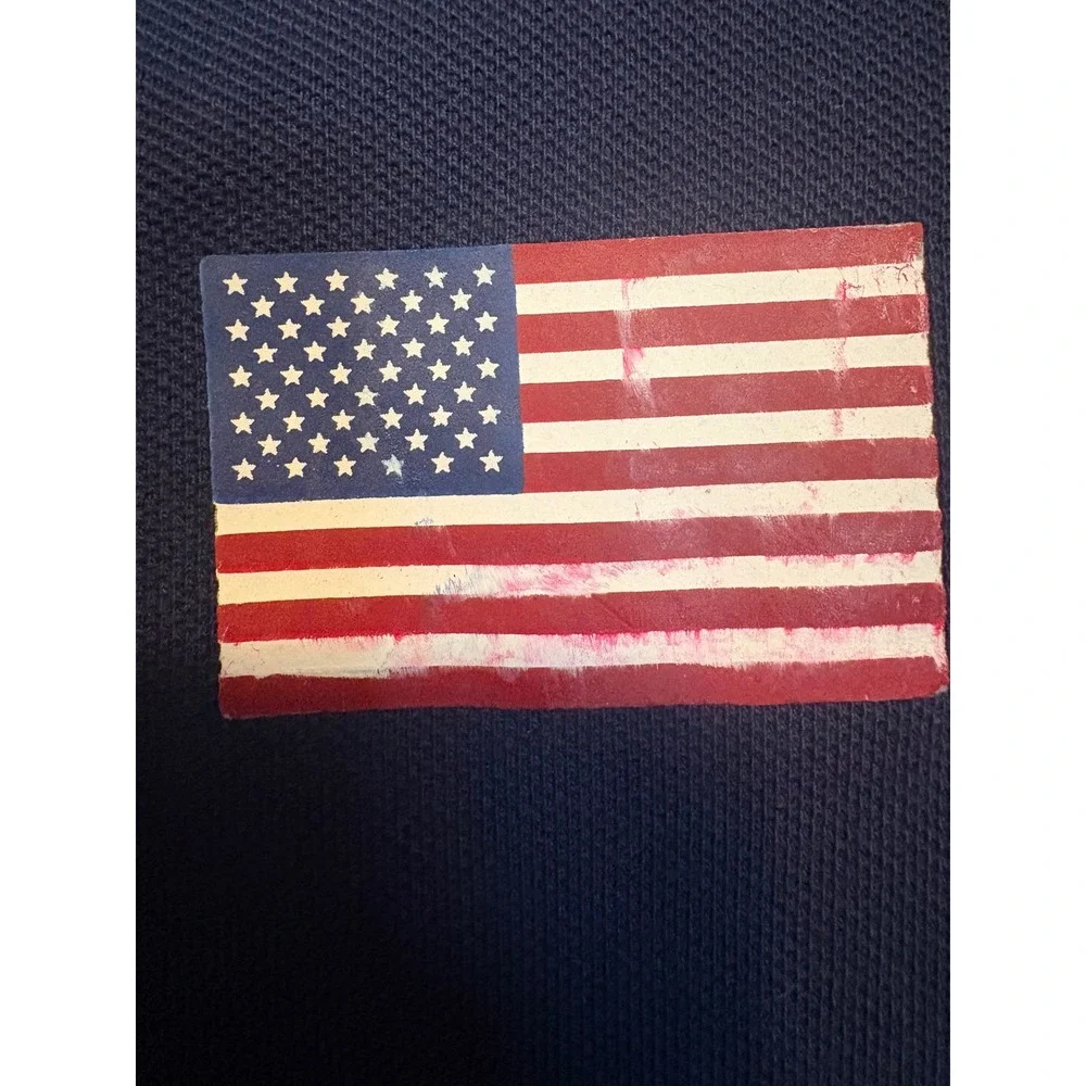 Polo Ralph Lauren Big Pony USA Flag Polo‎ Shirt Mens Large Tall LT